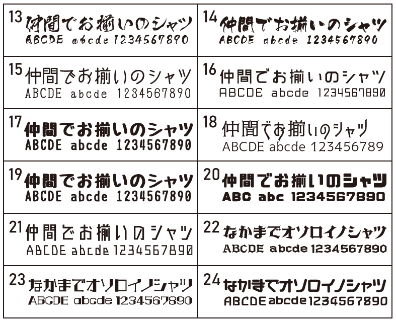 デザインに使える書体