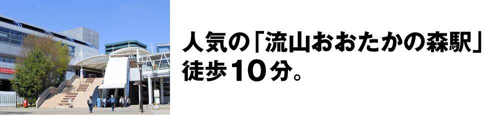 千葉県の流山おおたかの森駅から徒歩10分