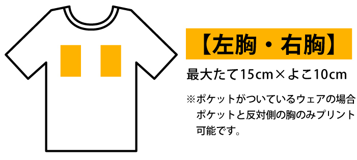 プリント可能位置＿左胸・右胸